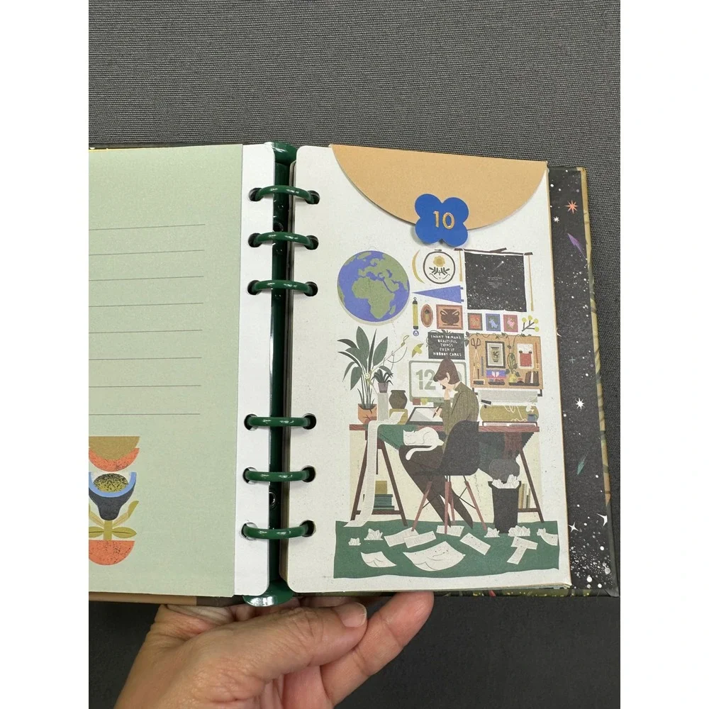 STICKII Pop Advent Calendar Mossery Stationery Journal Ring Bound Whimsical Art